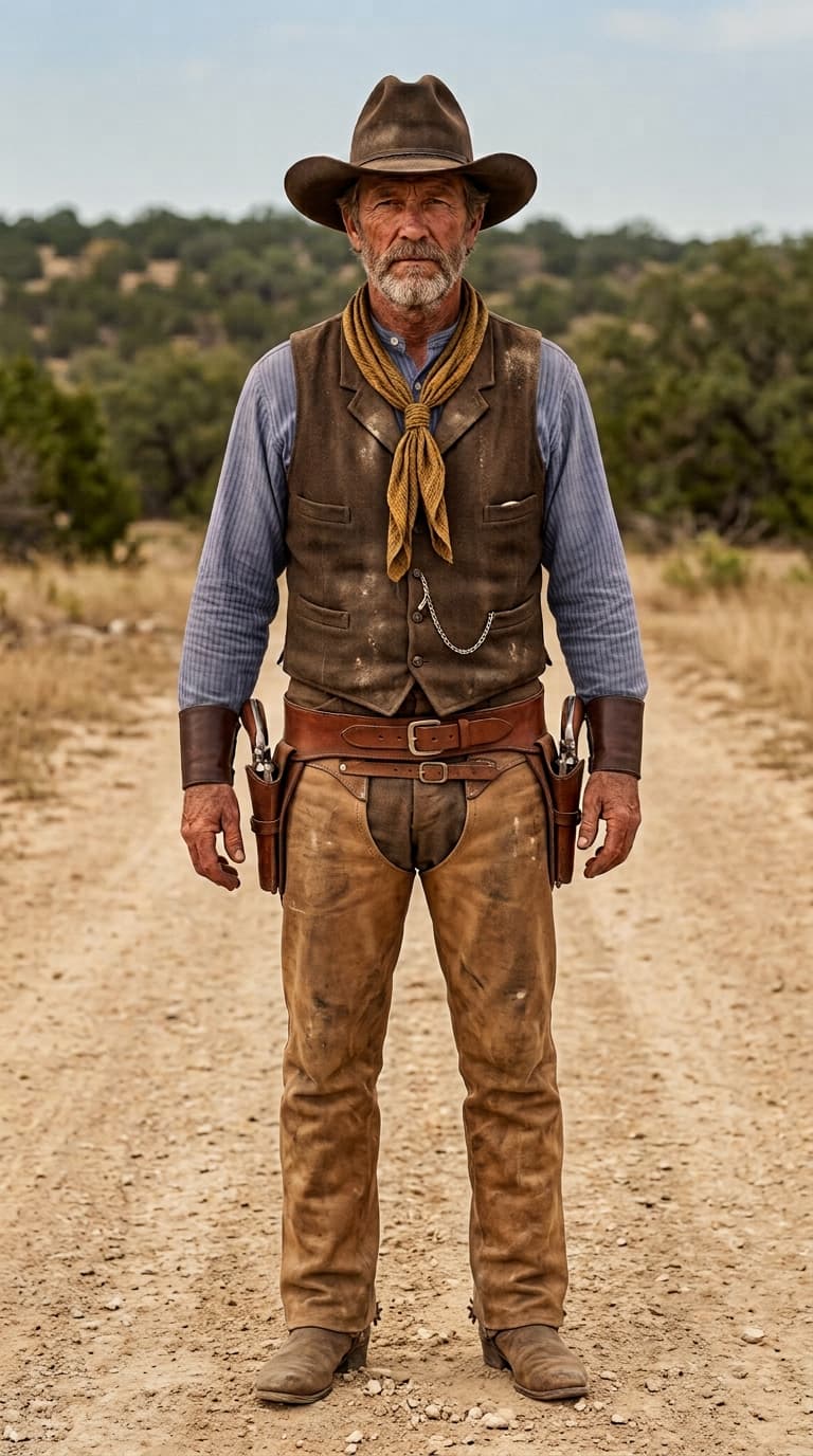 Bison Jay in worn central Texas working clothes